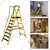 Youngman FRP fiberglass 7 Steps (1.86 m) Mega Step Industrial Ladder with Safety Wire (7 Steps + Platform)